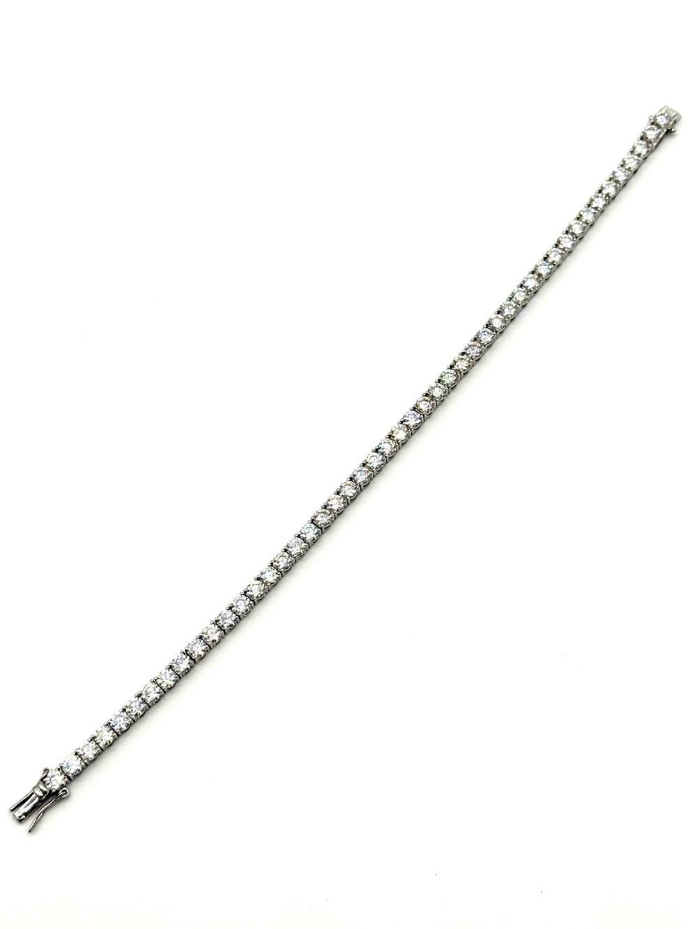 925 Silver, 11.7CTW - 15.0CTW, 4MM Moissanite Tennis Bracelet